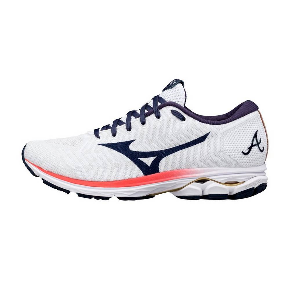 Scarpe Running Mizuno Chop On WAVEKNIT™ R2 Uomo - Bianche/Blu Marino - 76490-WFKI